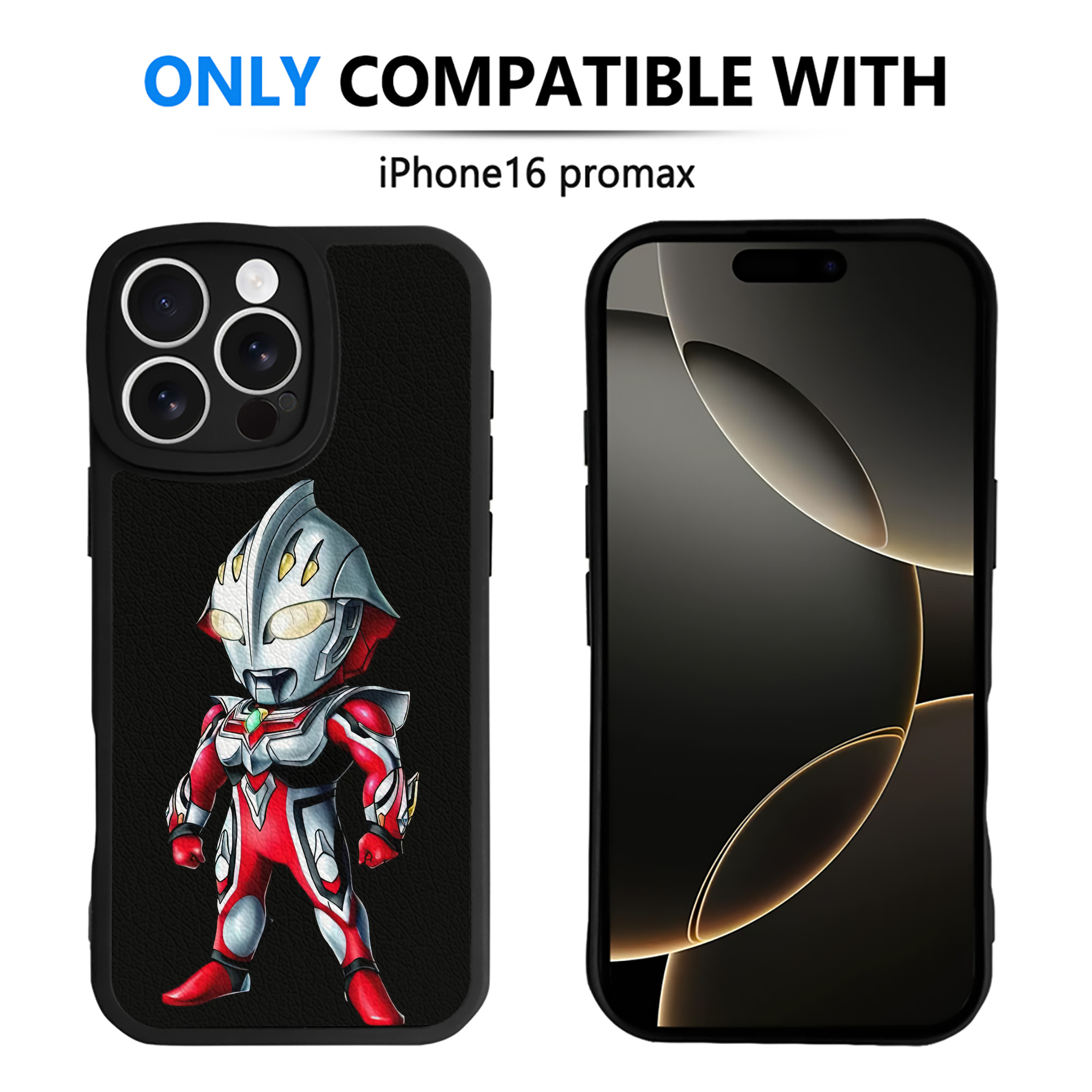 （画像用） ウルトラマン Ultraman 【iPhone 16シリーズ対応】シリコンスマホケース（レザー調） 材質：シリコン